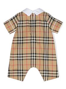 burberrykids Burberry Kids Geruite romper - Bruin