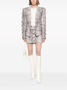 themannei The Mannei Leren mini-rok - Beige