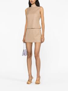 delavali De La Vali Rok verfraaid met kristallen - Beige