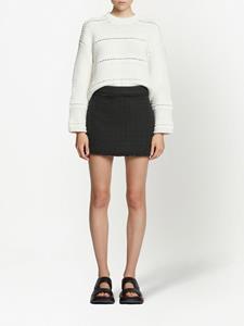 Proenza Schouler White Label Tweed mini-rok - Zwart