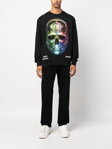 philippplein Philipp Plein Sweater met doodskopprint - Zwart