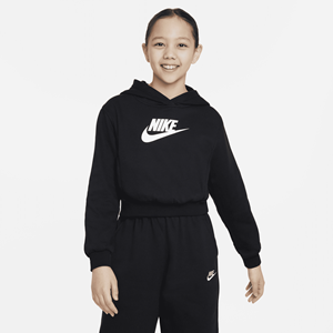 Nike Sportswear Club Fleece korte hoodie voor meisjes - Zwart