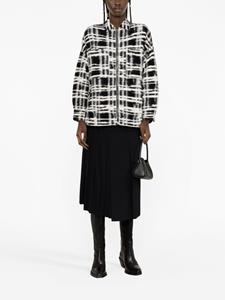 zip-up shirt jacket - Zwart
