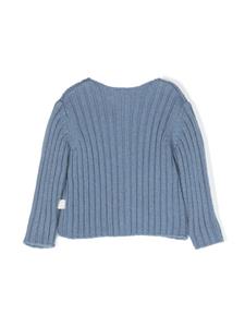 teddy&minou TEDDY & MINOU Ribgebreid vest - Blauw