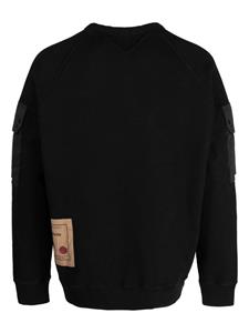 tenc Ten C Sweater met logopatch - Zwart
