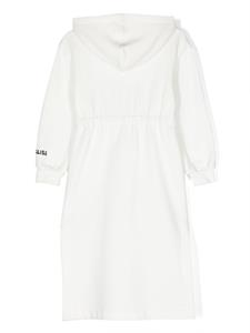 Monnalisa Hoodiejurk met logoprint - Wit