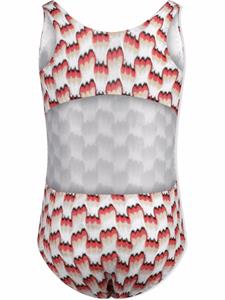 Badpak met chevron streep - Roze