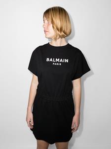 balmainkids Balmain Kids Jurk met logoprint - Zwart