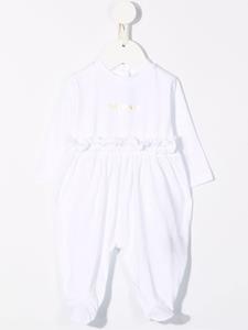 balmainkids Balmain Kids Romperset met logoprint - Wit