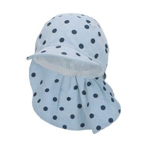 Sterntaler Peaked Cap met nekbeschermer Stippen Hemelsblauw