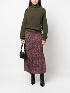 marantétoile MARANT ÉTOILE Nunca midi-rok met bloemenprint - Bruin