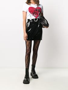 philippplein Philipp Plein Gelakte mini-rok - Zwart