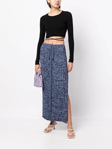 christopheresber Christopher Esber Ribgebreide maxi-rok - Blauw