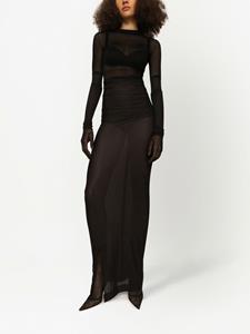 Dolce & Gabbana KIM DOLCE&GABBANA maxi-rok met ceintuur - Zwart