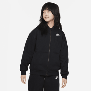 Nike Oversized hoodie met rits voor kids Sportswear Club Fleece - Black/White, Black/White