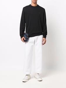 Lacoste Sweater met geborduurd logo - Zwart
