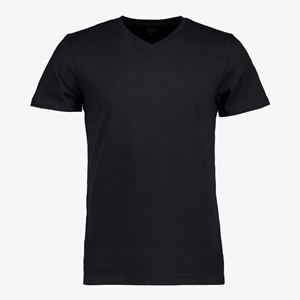 Unsigned heren T-shirt zwart V-hals