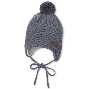Sterntaler - Kid's Strickmütze Pompon - Muts, grijs