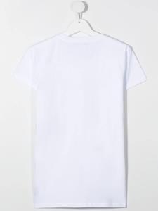 balmainkids Balmain Kids T-shirt met logostreep - Wit
