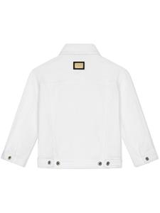 dolce&gabbanakids Dolce & Gabbana Kids Button-up spijkerjack - Wit