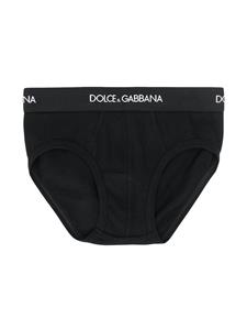 dolce&gabbanakids Dolce & Gabbana Kids Set van twee slips - Zwart