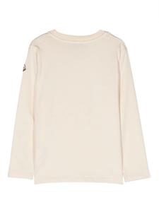 Moncler Enfant T-shirt met logo-reliëf - Beige