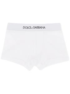dolce&gabbanakids Dolce & Gabbana Kids Boxershorts met logo - Wit
