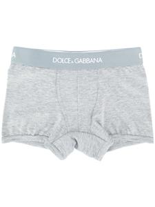 dolce&gabbanakids Dolce & Gabbana Kids Boxershorts met logo - Grijs