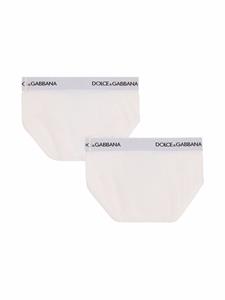 dolce&gabbanakids Dolce & Gabbana Kids Set van 2 boxershorts - Wit