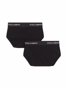 dolce&gabbanakids Dolce & Gabbana Kids Set van 2 boxershorts - Zwart