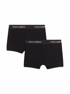 dolce&gabbanakids Dolce & Gabbana Kids Set van 2 boxershorts - Zwart