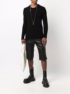 Rick Owens Ribgebreide trui - Zwart