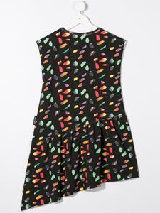 Andorine Jurk met geometrische print - Zwart
