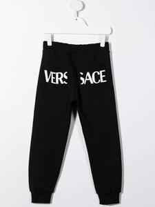 Versace Kids Joggingbroek met logoprint - Zwart