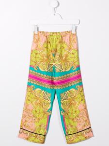 Versace Kids Broek met wijde pijpen - Geel