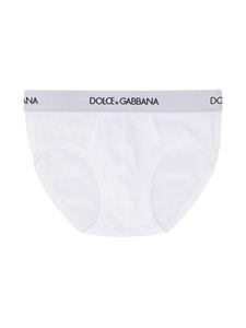 dolce&gabbanakids Dolce & Gabbana Kids Set van twee slips - Wit