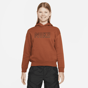 Nike Sportswear Oversized hoodie voor meisjes - Oranje