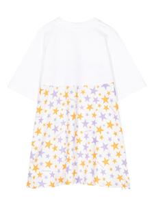 palmangelskids Palm Angels Kids T-shirtjurk met sterprint - Wit