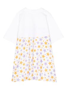 Palm Angels Kids T-shirtjurk met sterprint - Wit