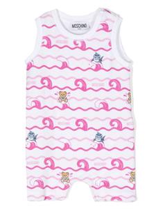 moschinokids Moschino Kids Twee katoenen rompers - Wit