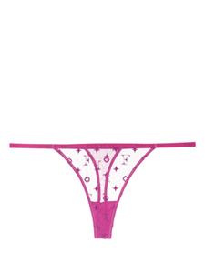 fleurdumal Fleur Du Mal String met borduurwerk - Paars