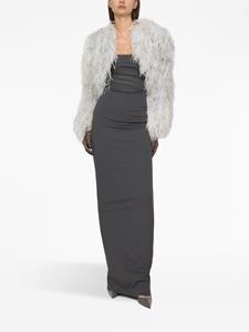 Dolce & Gabbana KIM DOLCE&GABBANA bolero met veren afwerking - Grijs