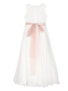Mimilù Jurk met bloemenpatch - Wit