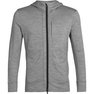 icebreaker Quantum Iii Ls Zip Hood Middengrijs/Zwart