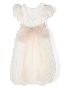 lastupenderia La Stupenderia Jurk met bloemenpatch - Beige