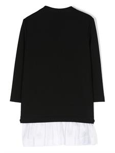 balmainkids Balmain Kids Sweaterjurk verfraaid met logo - Zwart