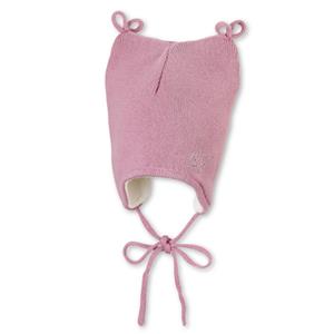 Sterntaler Gebreide muts strass roze