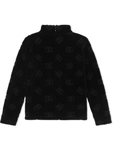 dolce&gabbanakids Dolce & Gabbana Kids Trui met logo jacquard - Zwart