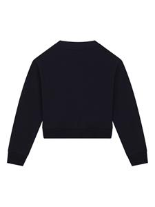 dolce&gabbanakids Dolce & Gabbana Kids Sweater met geborduurd logo - Zwart