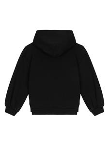 dolce&gabbanakids Dolce & Gabbana Kids Hoodie met logoplakkaat - Zwart